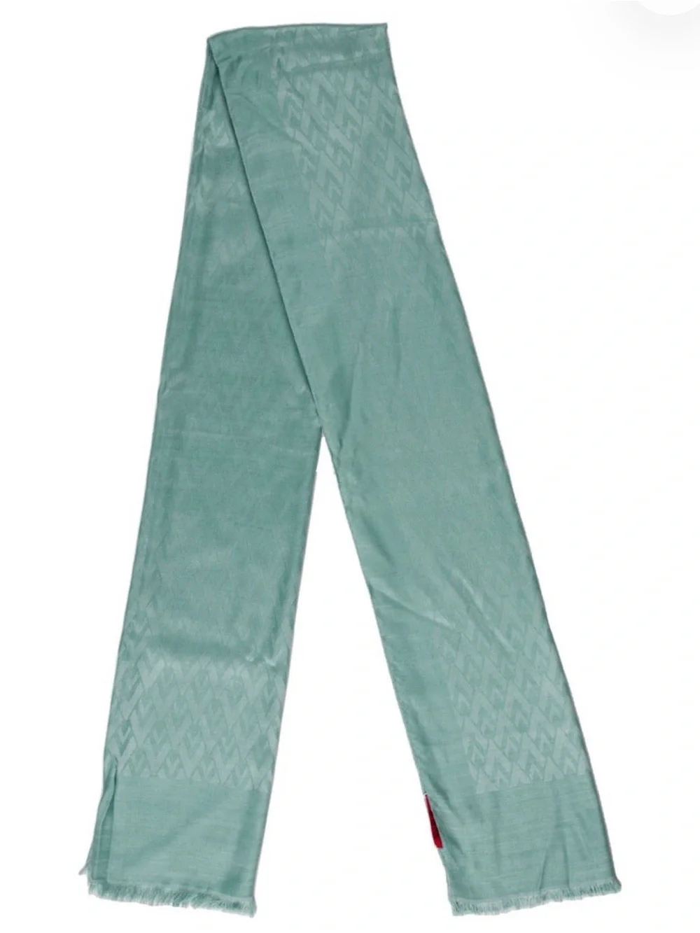Valentino Seafoam Green Lightweight Jacquard Scarf